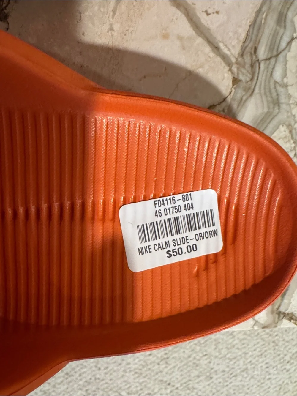 Nike Orange Cushioned Slide Sandals Men 8, Women 9 BRAND NEW NEVER WORN
